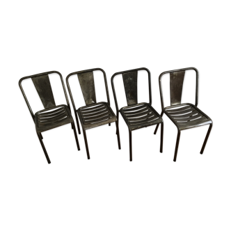 Lot de 4 chaises Tolix T4 de Xavier Pauchard