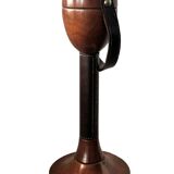 Wood and leather standing ashtray 1970