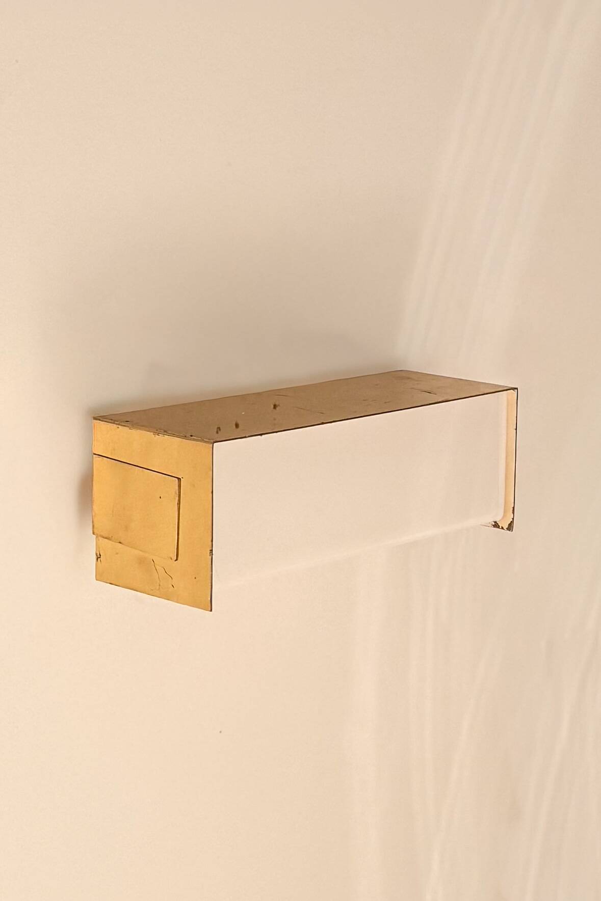 Vintage brass and Perspex wall light, France 1960.