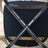 Lot de 4 chaises restaurées, années 50, assemblages monobloc