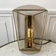 Wall lamp in smoked glass and golden metal 60s