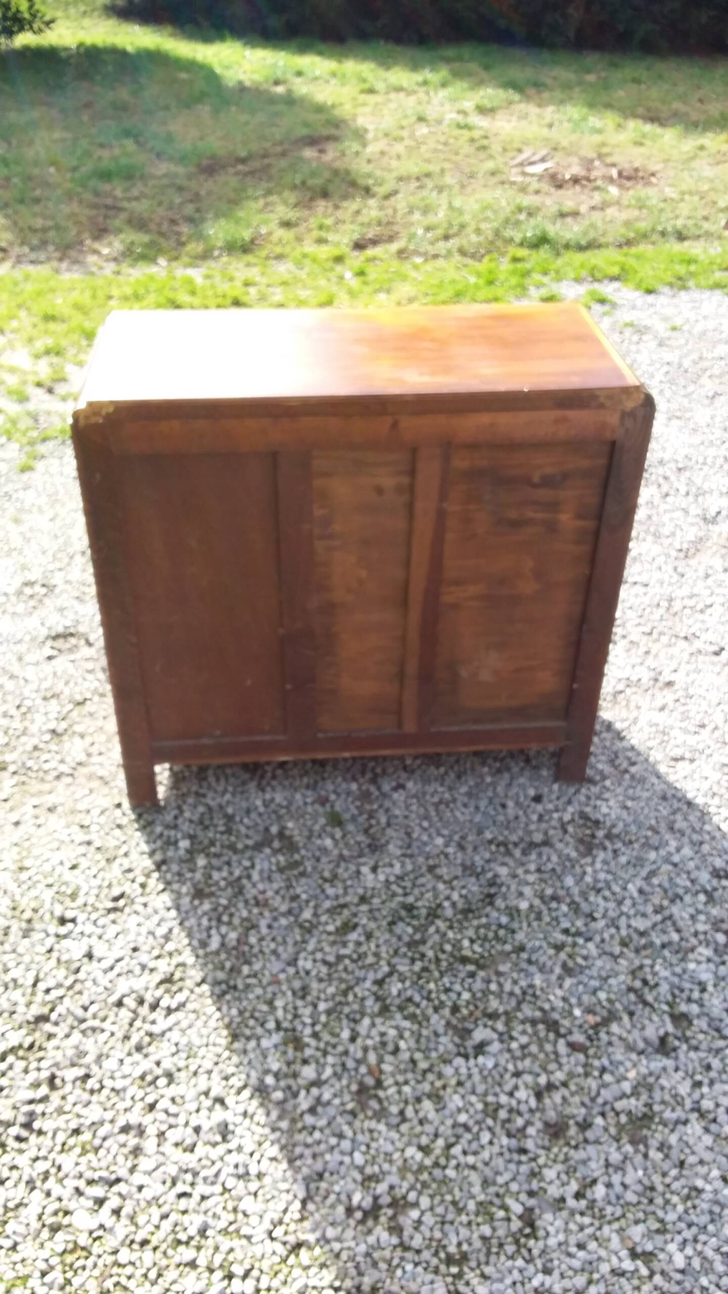 Vintage 3-drawer golden oak chest of drawers from the 50s