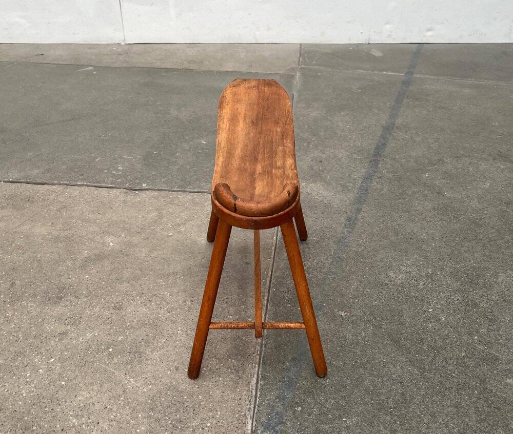 Vintage wooden shoe rack with grease, mid-century, 1950s.