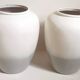 Pair of two-tone ceramic vases West Germany 1960s Height 42 cm