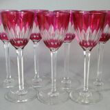 Baccarat: 1 lined crystal wine glass with high leg, 19 cm. 7 available B794