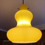 Suspension en opaline jaune 1960