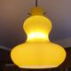 Yellow opaline pendant light 1960