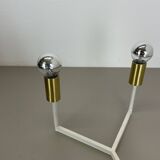 Large brass italian cubic sputnik ceiling light flush mount, italy, 1960s