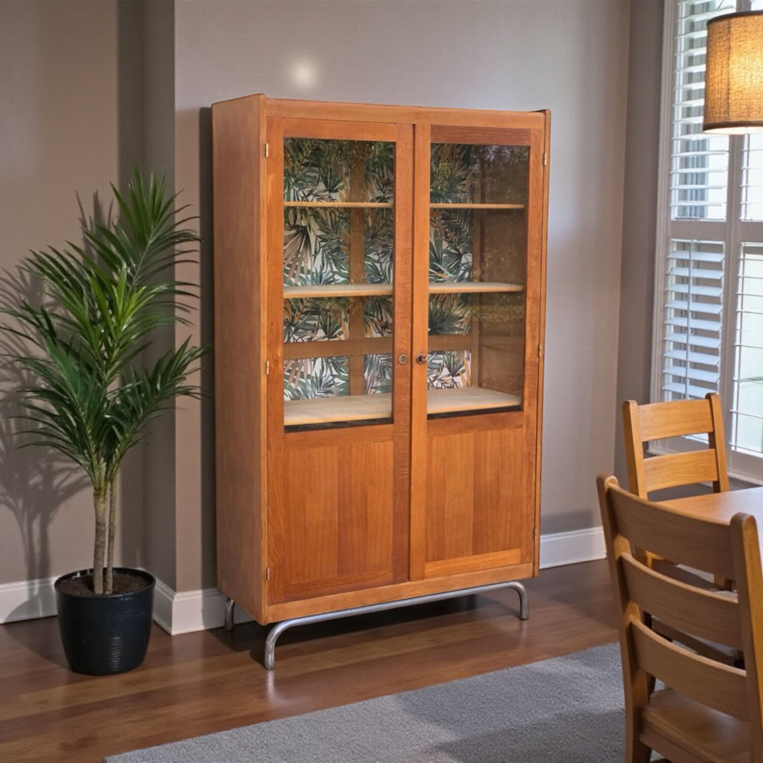 Glass cabinet from a primary school, 1950.