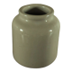 Mustard pot glazed gray sandstone