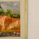 Oil painting on Swedish panel from the mid-1950s "Abstract Landscape" by Ann Marie Ekbom.