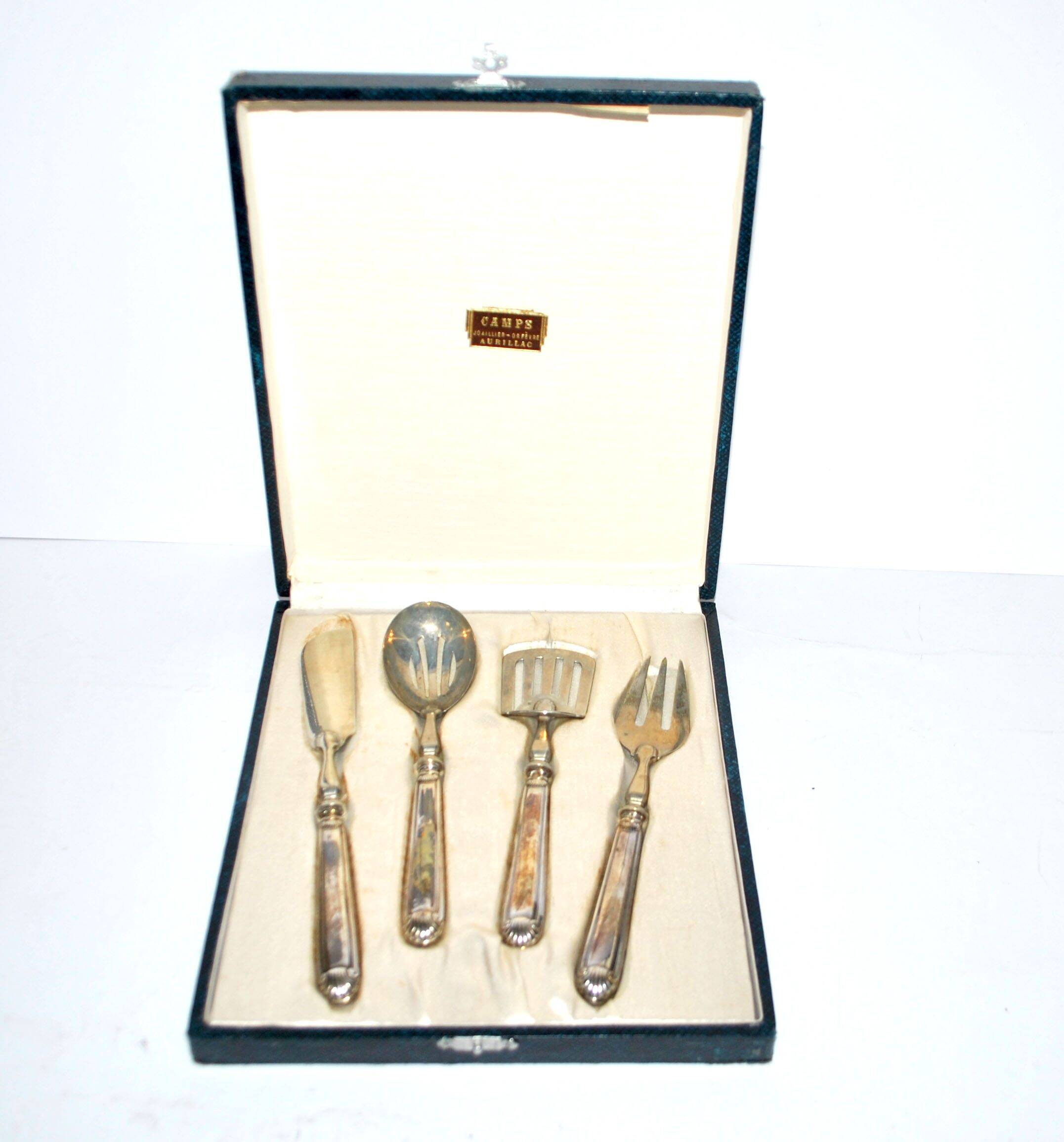 Mignardise cutlery – Minerva silver hors d'oeuvre service 1920 art deco
