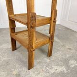 Brutalist shelf from the 1950s in beech wood.