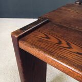 Constructivist Oak Dining Table, Belgium, 1960s