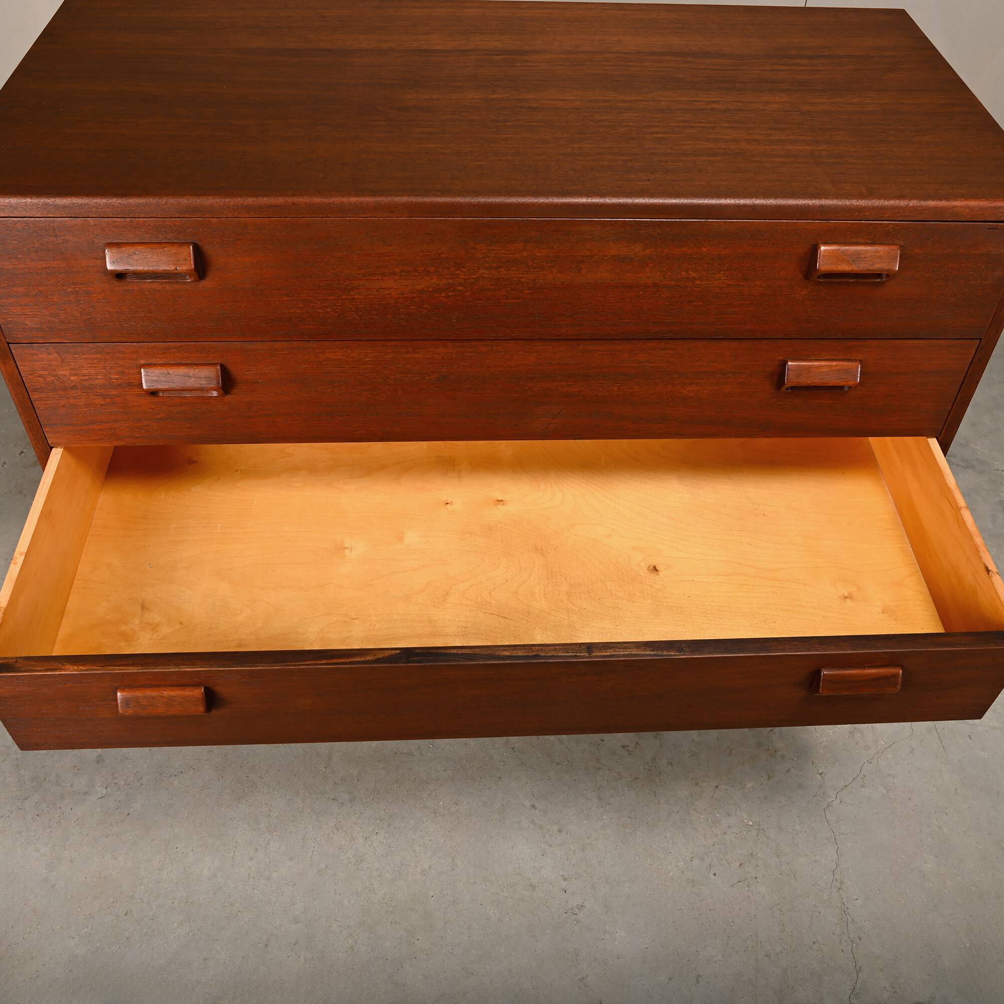 Commode en teck et hêtre de Børge Mogensen, Søborg Møbler