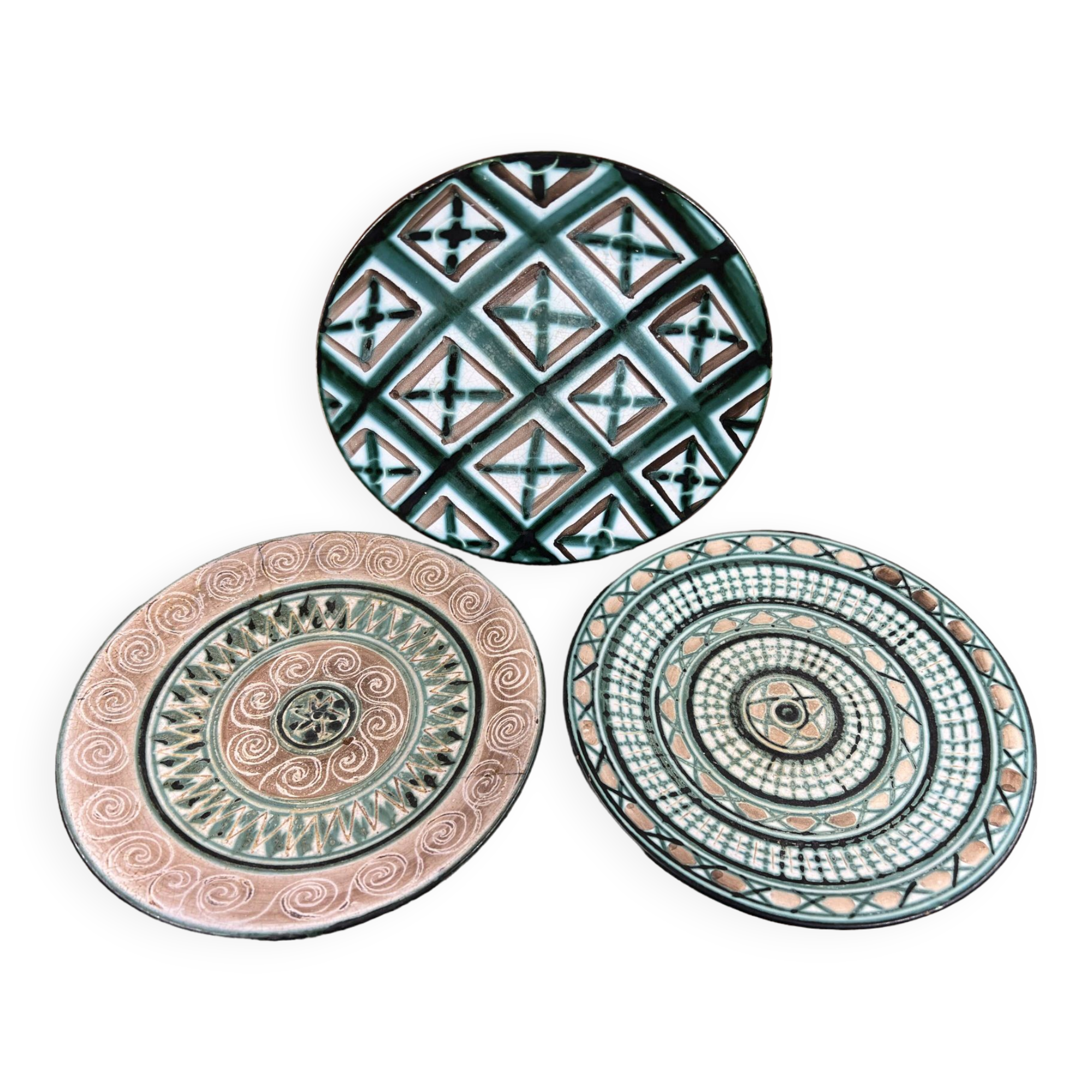 3 Vallauris Robert Picault plates