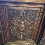 Renaissance style 2-door walnut sideboard