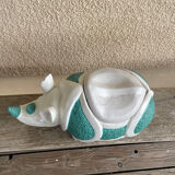 Rare rhinoceros soup tureen statuette