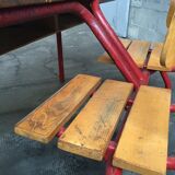 School desk vintage bench