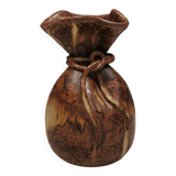 vase shaped like a money bag, in beautiful earthy colours.