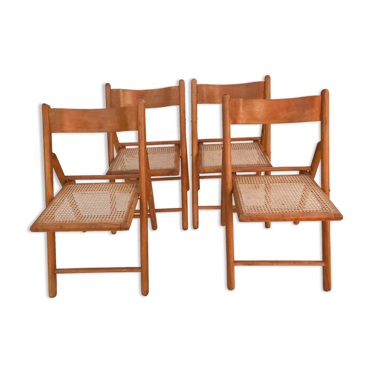 Suite of 4 folding chairs cannes