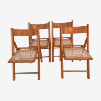 Suite of 4 folding chairs cannes