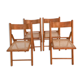 Suite of 4 folding chairs cannes