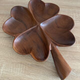 Wooden tray in clover shape