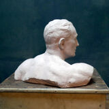 bust of man years 20/30 signed Henri Bargas