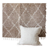 Housse de coussin artisanale en coton recyclé tissé main