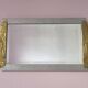 Miroir art déco en bois glace biseautée