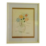 Lithograph by Pablo Picasso "The Bouquet of Peace"