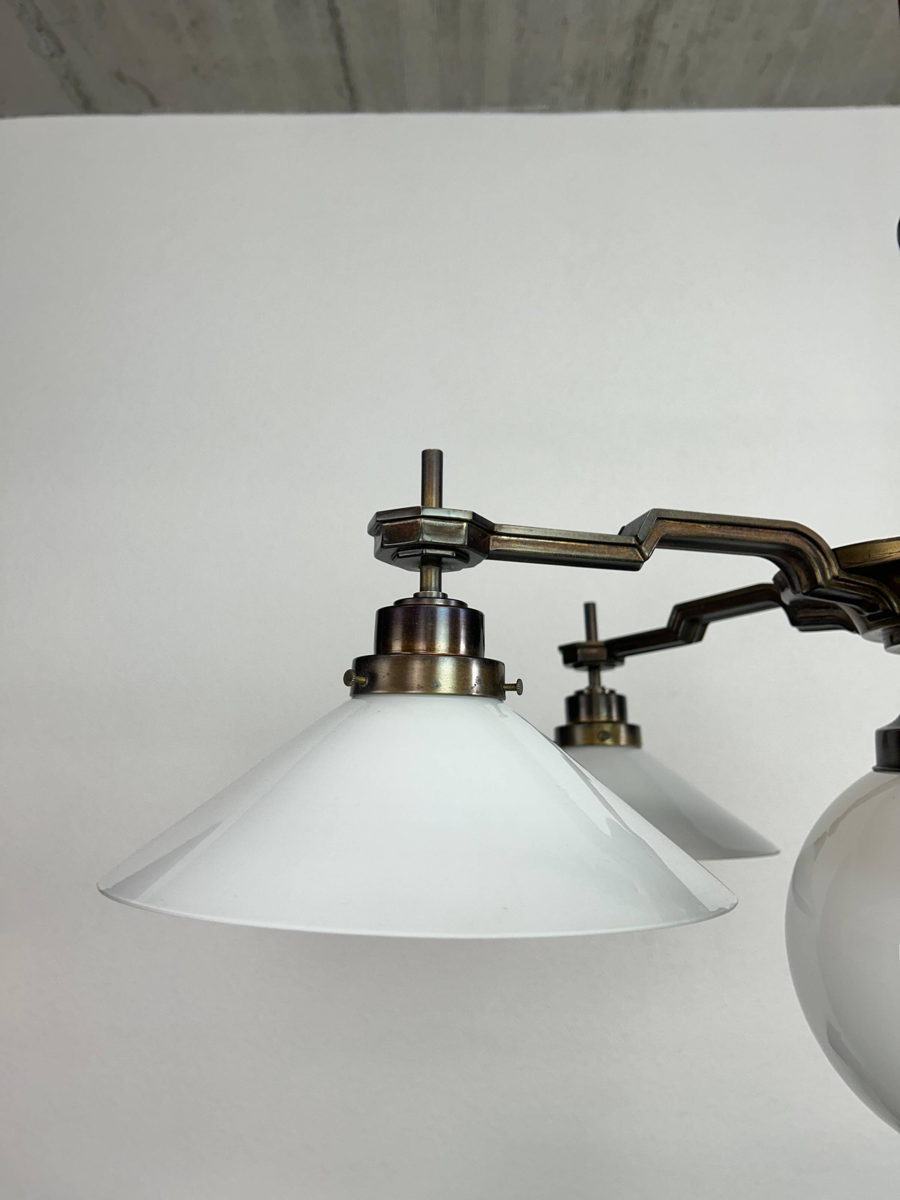 Large cubist chandelier