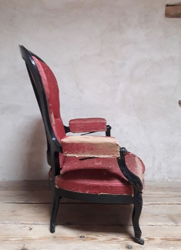 Fauteuil voltaire à crémaillère XIX°