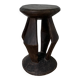 Sculptural stool in solid wood – Ivory Coast
