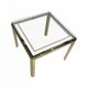 1970s brass and chrome side table renato zevi glass