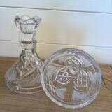 Paire de bougeoirs en cristal