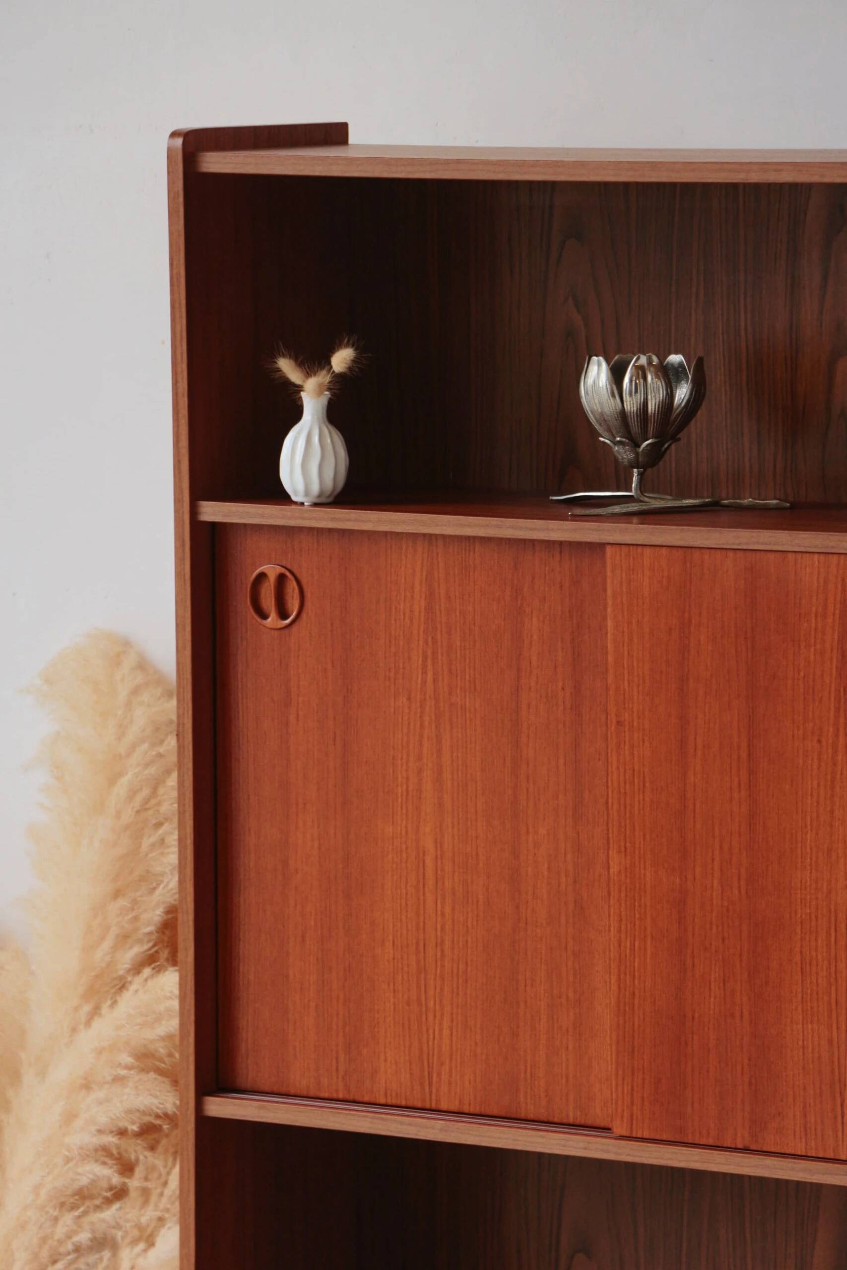 Vintage Scandinavian teak bookshelf – 1960s