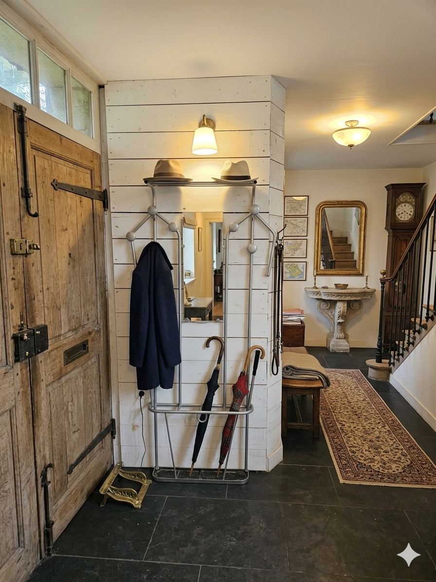 Aluminium coat rack from the 1950s.