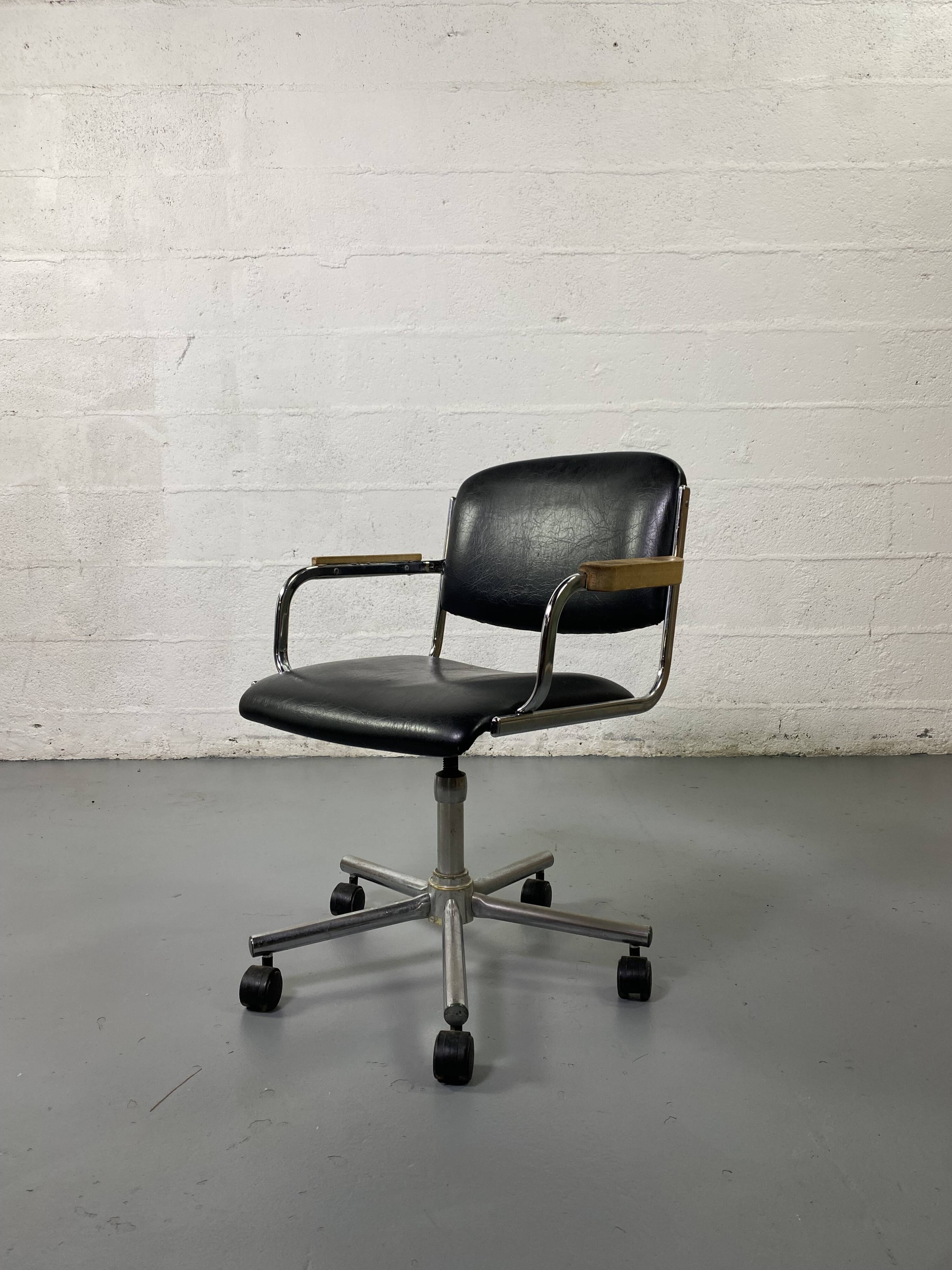 Black tubular office chair