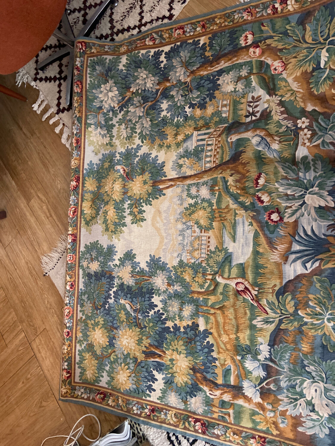 Verdure Chantilly Aubusson tapestry by the Robert Four Manufacture