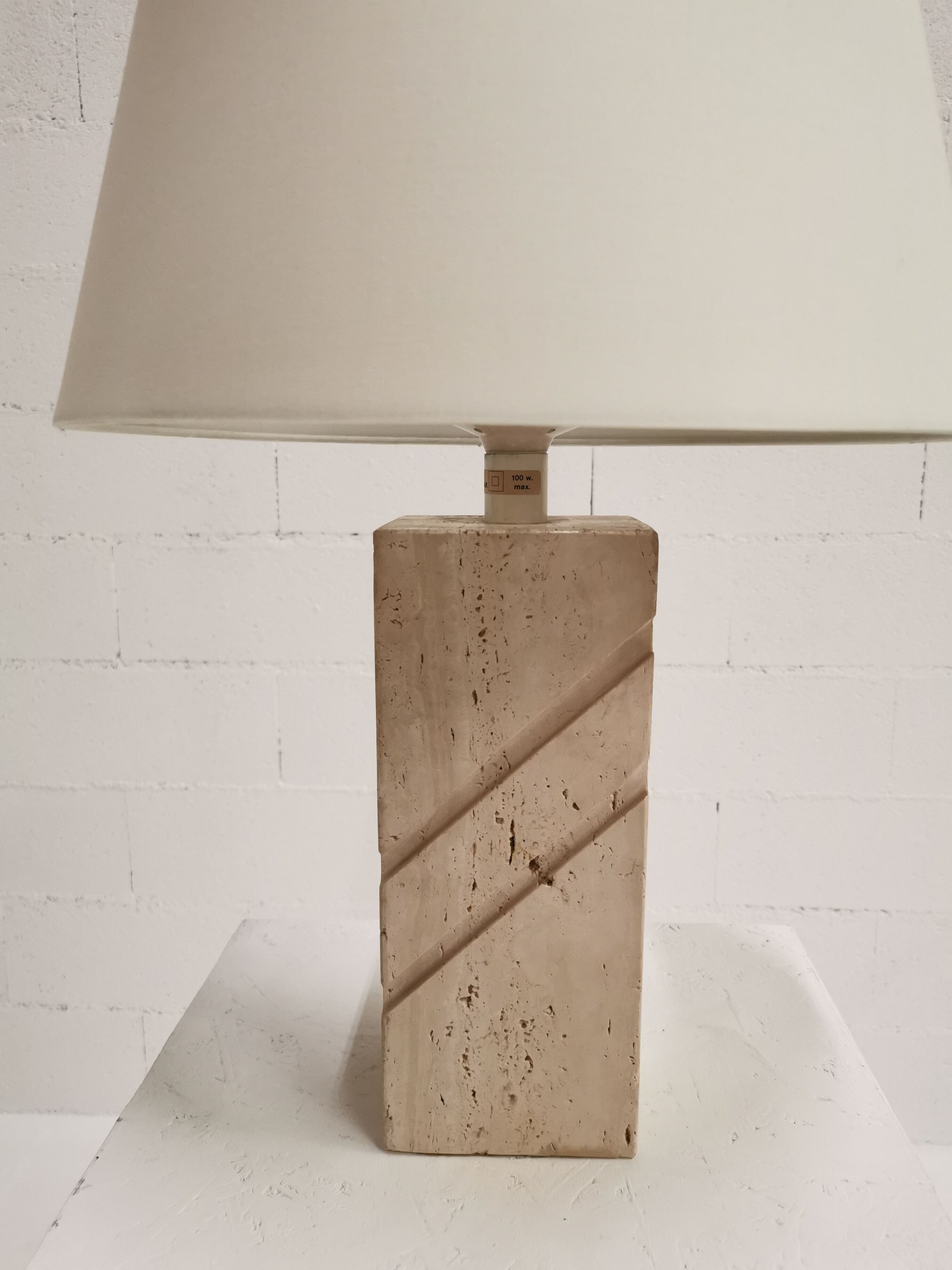 Travertine table lamp, 1970