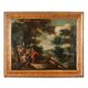 Peinture ancienne scène de guérison '600, huile sur cuivre