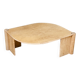 Sculptural Italian travertine coffee table, 1980s