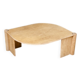 Sculptural Italian travertine coffee table, 1980s