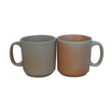 Deux mugs / tasses en grès - vintage