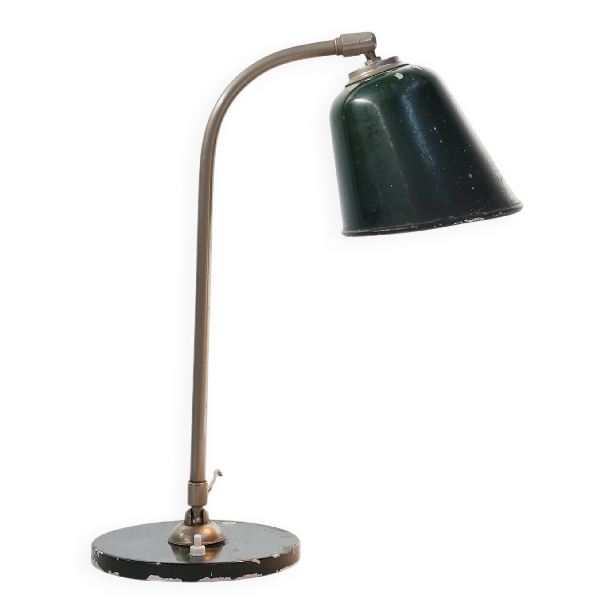 Vintage Industral Metal Desk Lamp, France, 1920s