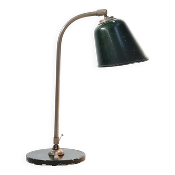 Lampe de bureau en métal industriel vintage, France, années 1920