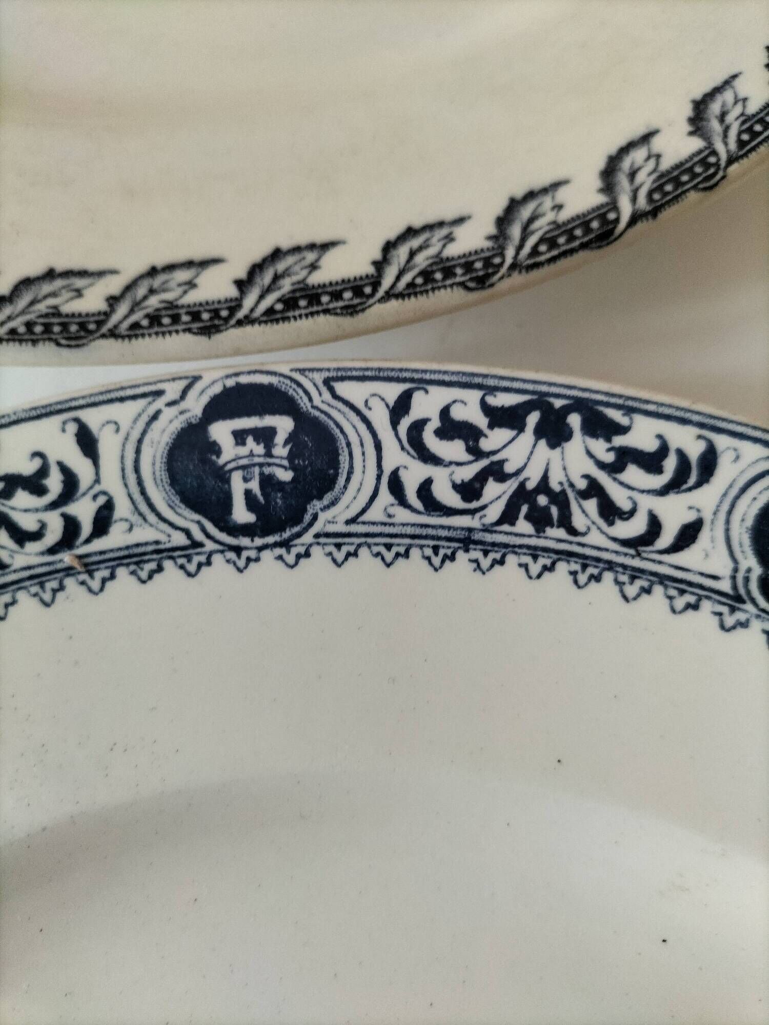 Pair of ironstone plates – Salins François Ier & KG