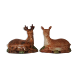 Duo of 2 terrines Michel Caugant Cerf and Biche